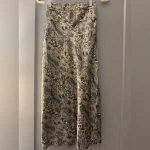 Free People Women's Normani Bias Printed Midi Skirt, Grey Combo, 0